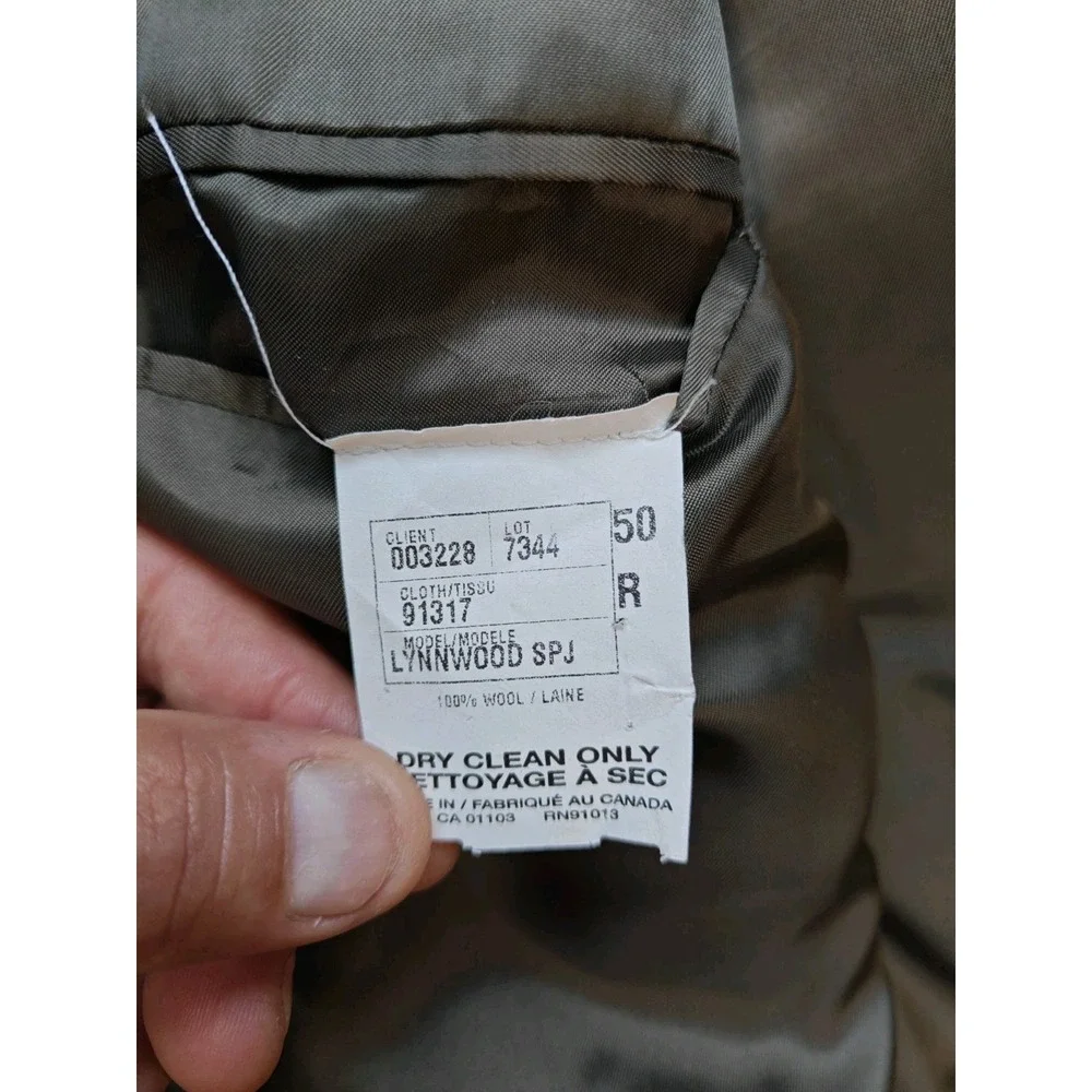 Valenza Mens 50R Gray Wool Blazer 3 Button Sport Coat Made in Canada P805